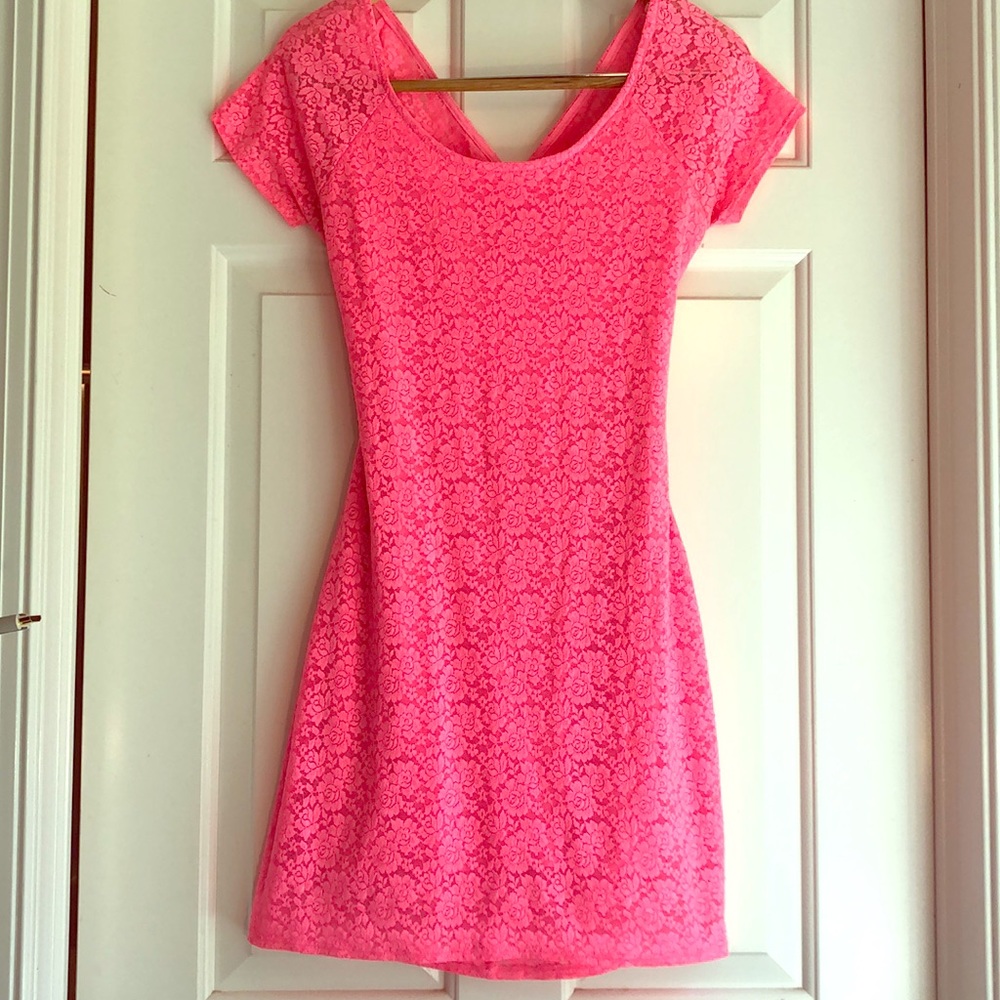 Floral Lace Dress w/ Open Back